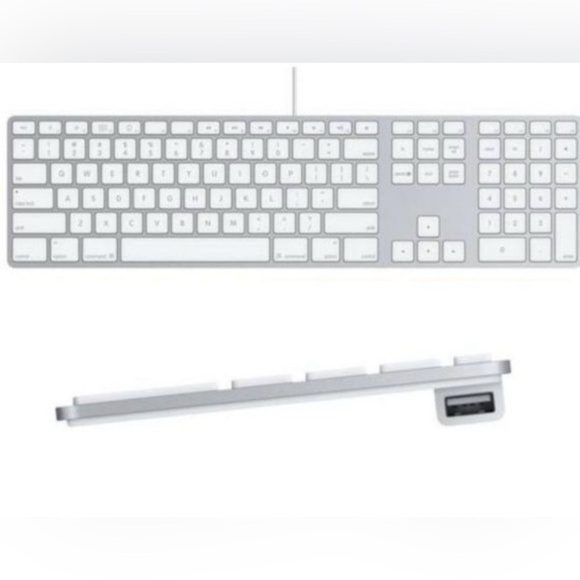 Apple Wired Keyboard with Numeric Keypad - Silver and White - Picture 1 of 6